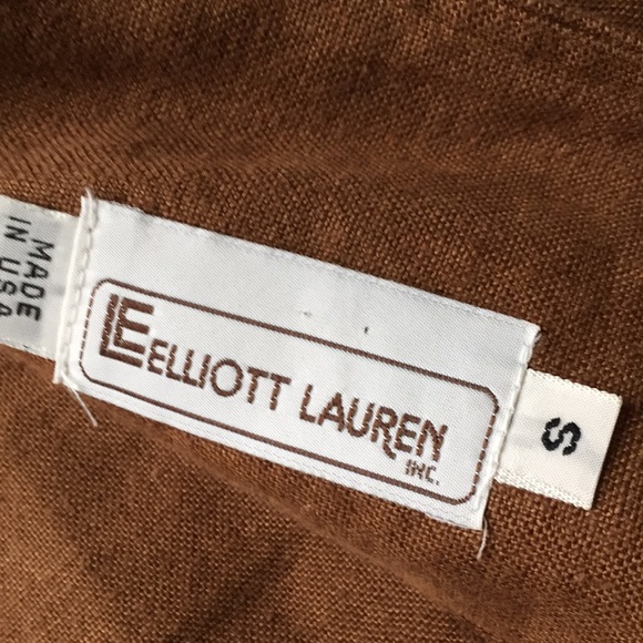 Elliott Lauren warm earth brown linen jacket/top - Picture 4 of 8